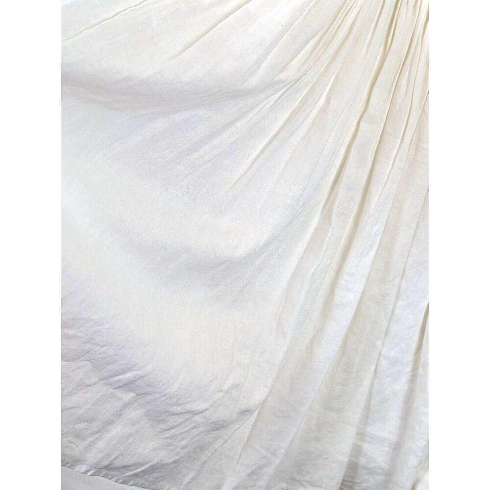 American Threads sz M Jasmine Linen Blend Puff Sleeve Babydoll Flowy Dress New - Picture 5 of 14